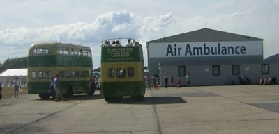Open Top Bus  and Air Ambulance Hanger