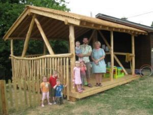   Dan Crabb, Jeanette Walker.   Roundwood timber-framed outdoor classroom