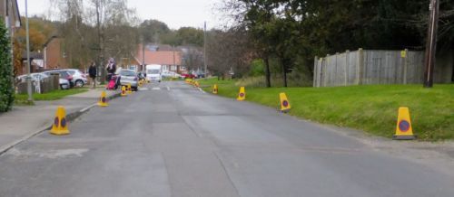  Coxcombe Lane with Police no waiting signs