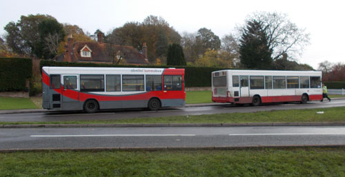 Replacement busses  2 single deckers