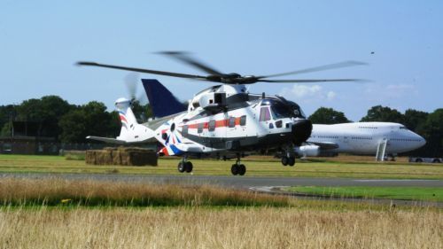 Merlin Helicopter painted as Union Jack for Olympics