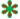* in green and red