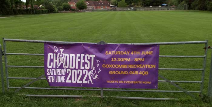 Chiddfest  Poster on gate of venue