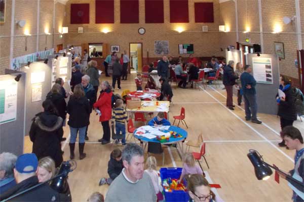 Crowd in the Village Hall