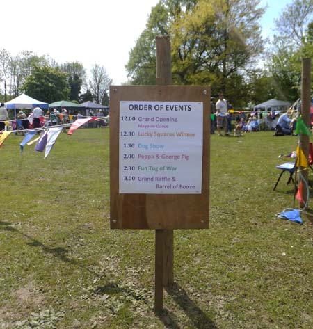 Notice board of events