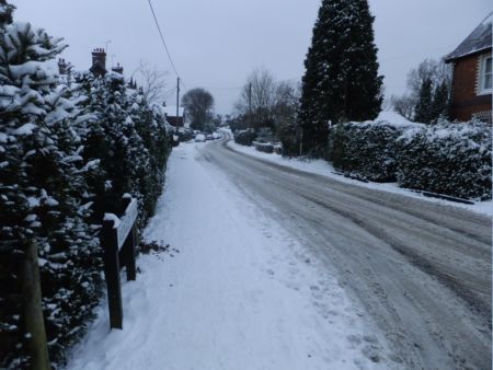 Snow scene Ridgley Road