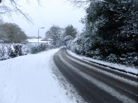 Snow scene Coxcombe Lane
