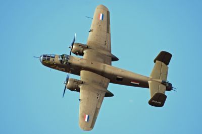 view from above of B52-Mitchell Bomber