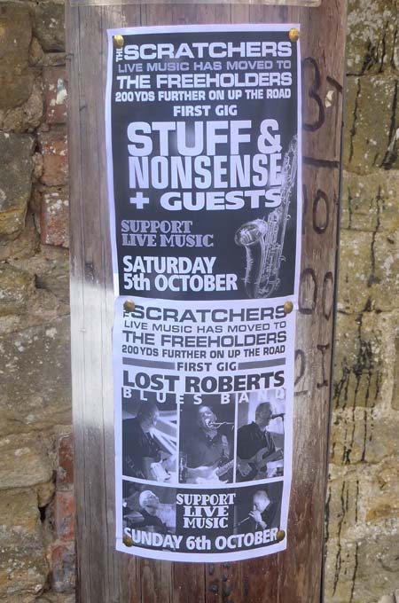 Poster for  new music venue at The Freeholders