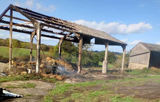 Burnt out Atcost style barn